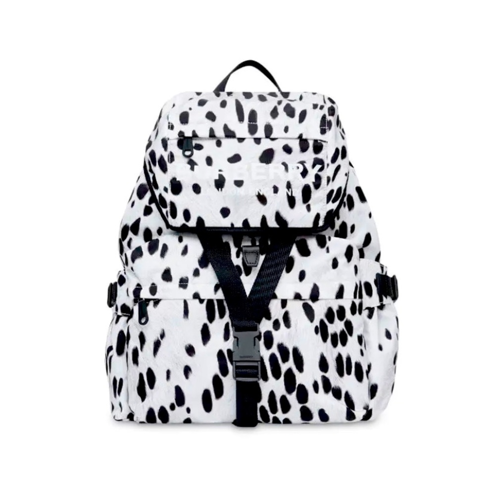 Like New Authentic Burberry Logo and Dalmatian Nylon Backpack